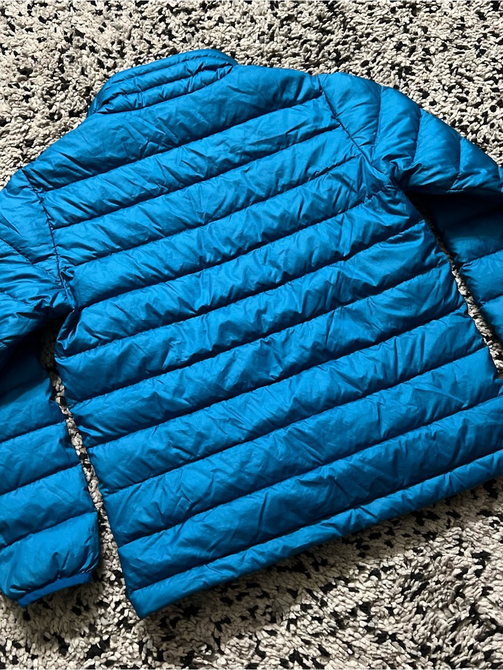 Patagonia Boys Down Sweater Jacket Blue Puffer 68245 Full Zip Size 7-8Y - Picture 14 of 16